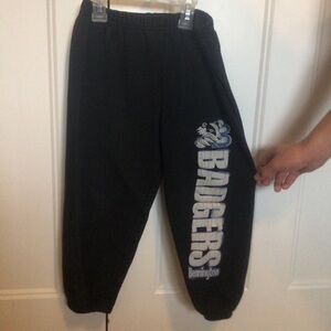 Bennington Badgers black sweatpants youth size medium